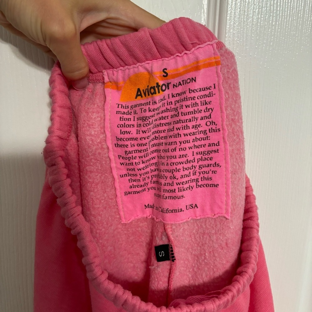 Aviator Nation 4 Bolt Sweatpants Pink - Picture 5 of 10